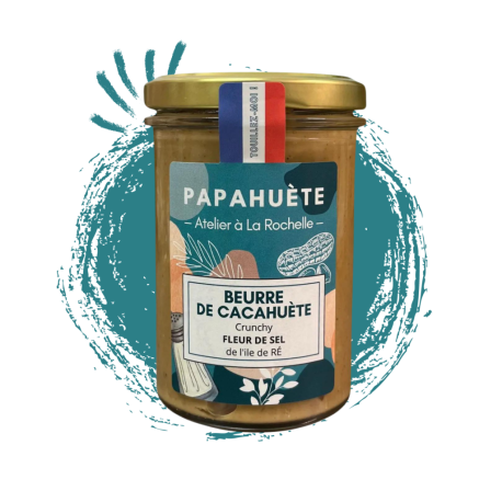 Pot de Beurre de Cacahuètes " Crunchy Fleur de Sel " - Papahuète