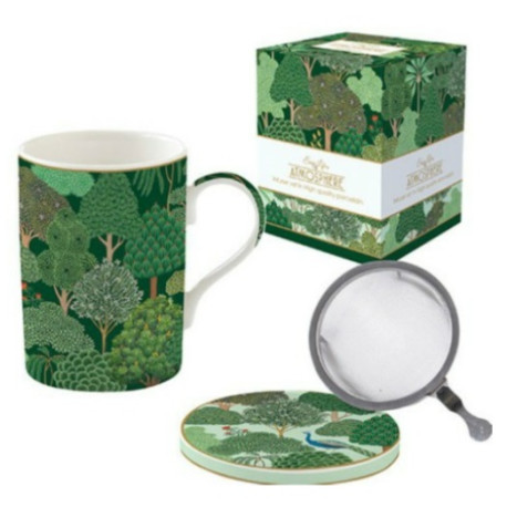 Tisanière en porcelaine avec Filtre WOODLAND