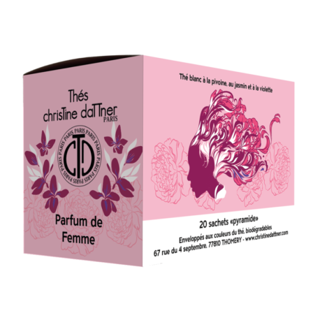 Thé blanc parfums de femme en sachet pyramide - ChrisTine DaTTner Paris